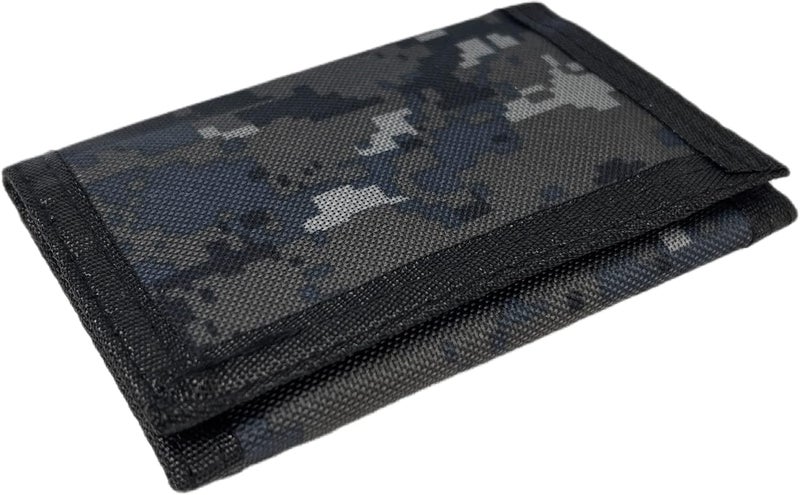 Nitort Wallet, Canvas Outdoor Sports Wallets for Kid, Lovely Wallet with Zipper for Kids- Front Pocket Wallet with Magic Sticker, Mosaic Gray - Image 5